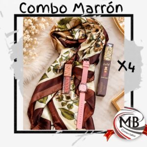 COMBO DAMA MARRON/ROSA X4