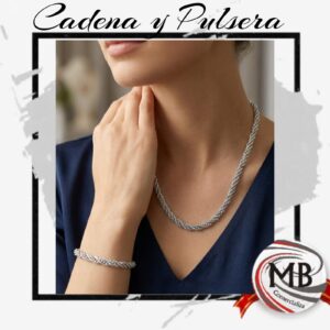 CONJUNTOS ACERO.Q ACERO.Q PULSERA-CADENA-BOLSA PAÑO