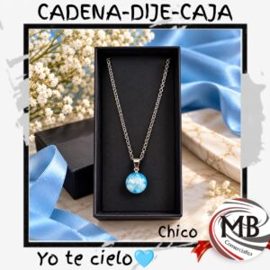 CONJUNTOS YO TE CIELO CADENA-DIJE CHICO-CAJA ACERO Q.