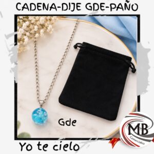 CONJUNTOS YO TE CIELO CADENA-DIJE GRANDE-CAJA BOLSA PAÑO