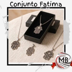 CONJUNTOS  ACERO.Q FATIMA-CADENA-DIJE-CAJA