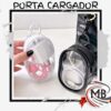 Estuche porta cargador transparente pvc organizador de cables con cierre y gancho mosqueton estuche rigido mini bolso protector accesorios celular tecnologia viaje regaleria venta mayorista MB Comercializa.