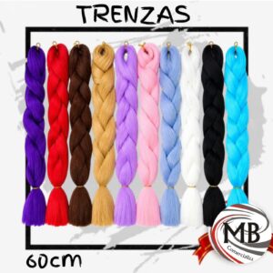 EXTENCION DE TRENZA COLORES 60 CM