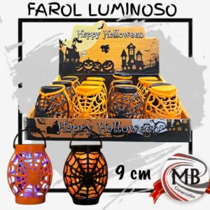 FAROL LUMINOSO 9 CM HALLOWEEN