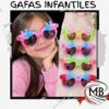 Gafas infantiles de sol anteojos plasticos para niñas niños con orejitas en relieve colores surtidos fucsia rosa celeste accesorios verano cotillon eventos venta mayorista MB Comercializa.