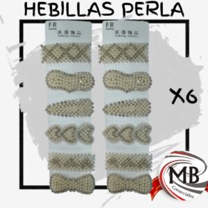 HEBILLAS PERLA BLISTER X 6 MB161