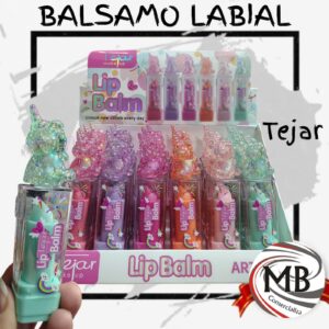 Balsamo labial humectante tejar tapa diseño unicornio colores pastel barra mantequilla hidratante labios cuidado personal infantil regaleria cosmética venta mayorista MB Comercializa.