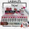 Labiales en barra cremosos tejar tonos surtidos fucsia rojo rosa exhibidor caja de maquillaje cosmética belleza regaleria venta mayorista MB Comercializa.