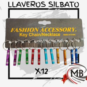 PACK X 12 BLISTER LLAVERO SILBATO
