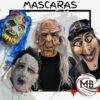Mascaras de terror halloween bruja arrugada realista con pelo cano monstruo zombi caracterizacion plastico latex disfraces cotillon fiestas venta mayorista MB Comercializa.