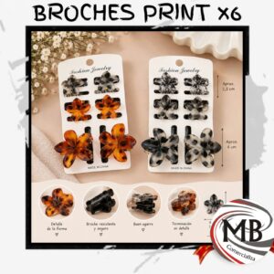 PACK BROCHES X 6 PRINT MB135