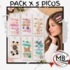 PACK X 5 PICOS DISEÑOS MB137