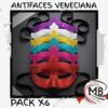 Antifaces venecianos con brillo glitter colores surtidos pack x 6 unidades antifaz de mascarada fiesta de quince bodas carnaval cotillon eventos venta mayorista MB Comercializa.