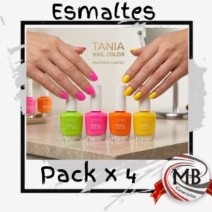 PACK X4 ESMALTES FLUO