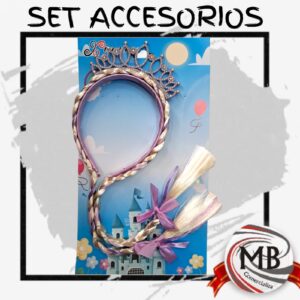 SET ACCESORIOS VINCHA C/ TRENZAS - CORONA