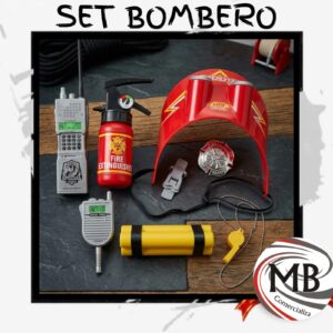 Set de juego de bombero heroes para niños juguetes de simulacion casco extintor walkie talkie silbato hacha juegos y juguetes regalería cotillon venta mayorista MB Comercializa.