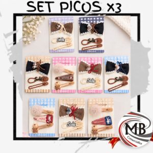 SET PICOS X 3 DISEÑOS YANDUO