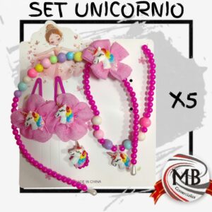 SET ACCESORIOS UNICORNIO 5PCS