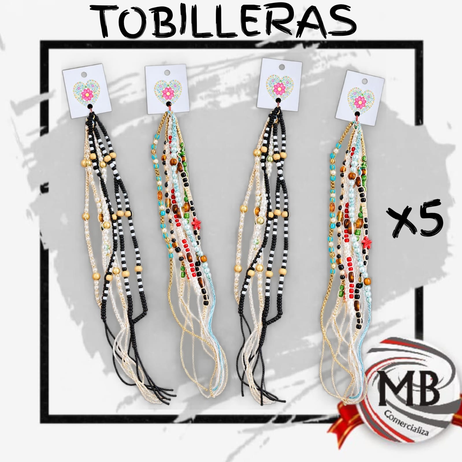 TOBILLERAS TRENZADAS X5 MB169