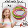 Vinchas plasticas rigidas colores fluo neon pack x 6 unidades accesorio de peinado cotillon carioca fiestas cumpleaños eventos venta mayorista MB Comercializa.