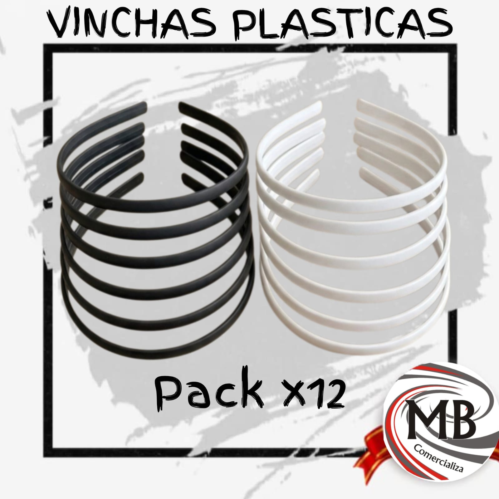PACK X 12 VINCHAS PLASTICAS LISAS BYN