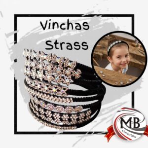 VINCHAS NEGRAS STRASS VARIOS DISEÑOS
