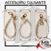Accesorio colgante strap para celular bolso llave de perlas sinteticas y cuentas transparentes con mosqueton dorado dijes de mariposa y corazon bijouterie accesorios de moda venta mayorista MB Comercializa.