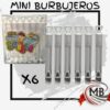 Mini burbujeros tubo tapa corazon 11 cm pack x 6 unidades jabon liquido burbujas juegos infantiles cotillon souvenir cumpleanios eventos festejos venta mayorista MB Comercializa.