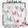 COLITAS RESORTE CON APLIQUE X2 MAR MB166