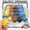 Squishy granada juguete antiestres apretable pelota con relieve colores surtidos textura suave juego sensorial infantil regalo novedad caja exhibidora venta mayorista MB Comercializa.