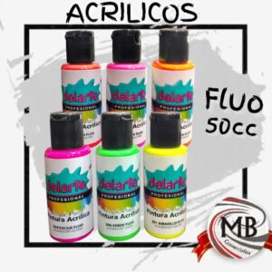 ACRILICOS FLUO DELARTE 50CC