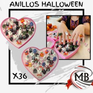 SET CORAZON X36 ANILLOS HALLOWEEN
