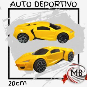 Auto deportivo amarillo de 20 cm juguetes y juegos por mayor venta mayorista MB Comercializa.