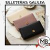 Billetera para dama galilea textura rayada acanalada saffiano ecocuero aplique dorado circular 1 cierre perimetral compartimentos organizadores marroquineria accesorios de moda regalo venta mayorista MB Comercializa.