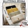 Billetera para dama regina textura afelpada gamuzada terciopelo ecocuero aplique dorado circular 1 cierre perimetral compartimentos organizadores marroquineria accesorios de moda regalo venta mayorista MB Comercializa.