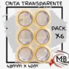 Cinta adhesiva transparente ancha pack por 6 unidades medida 48 mm por 40 metros cinta de embalar para cajas envíos despacho librería oficina ferretería comercial regalería venta mayorista MB Comercializa.