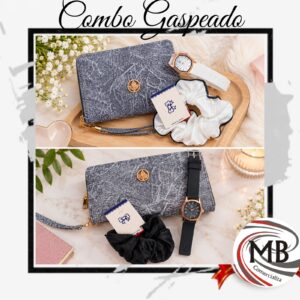 COMBOS GASPEADO BILLETERA-RELOJ-SCRUNCHIES MB257