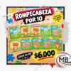 Combo por 10 rompecabezas infantiles 12x12 cm juguetes librería didácticos venta mayorista MB Comercializa.