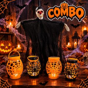 Combo x3 de Halloween decoración temática linternas y accesorios cotillón terror venta mayorista MB Comercializa.