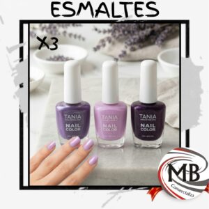 PACK X3 ESMALTES TANIA GAMA VIOLETA MB253