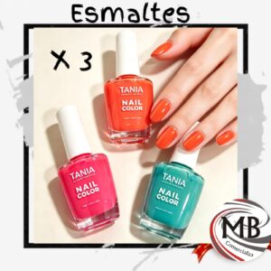 PACK X3 ESMALTES TANIA COLORES MB251