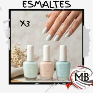 PACK X3 ESMALTES TANIA PASTELES MB252