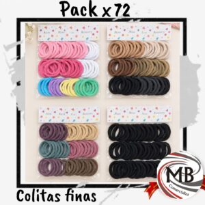 PACK X 72 COLITAS LISAS FINAS
