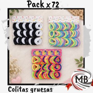 PACK X 72 COLITAS LISAS GRUESAS