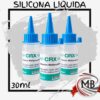 Silicona liquida adhesivo multiproposito en frio frasco 30 ml pico aplicador vertidor azul marca CRX para pegado de papel carton goma eva plásticos tela madera utiles escolares libreria regalería venta mayorista MB Comercializa.
