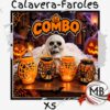 Combo x5 Halloween con calavera y faroles decoración temática cotillón terror venta mayorista MB Comercializa.