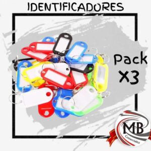 PACK X 3 LLAVEROS IDENTIFICADORES