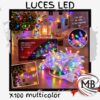 LUZ – LUCES ARROZ MULTICOLOR X 100
